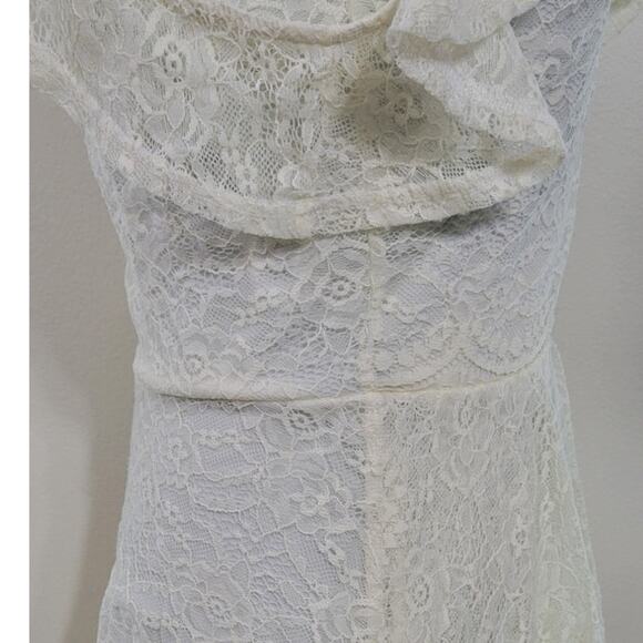 Love Fire Dress Womens Large White Lace Dress Fair\y Cottagecore Whimsical Dress - Picture 7 of 11